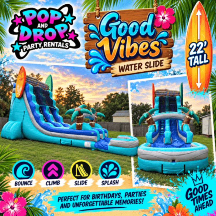 Good Vibes 22' bounce house rental in Ocala FL