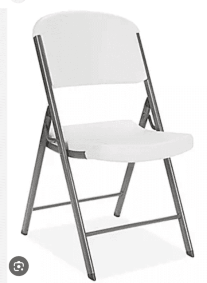 White Folding Chair bounce house rental in Ocala FL - Image 1
